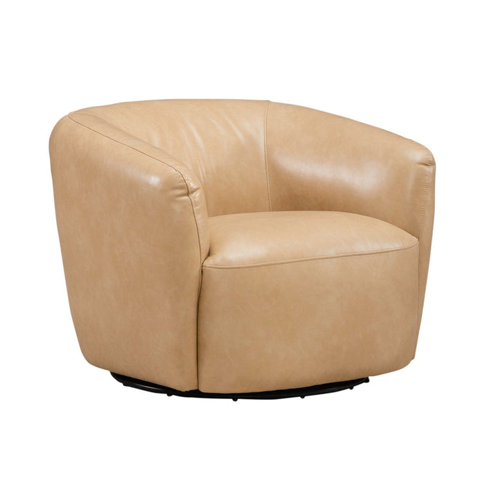 Donovan - Upholstered Swivel Accent Chair - Tan