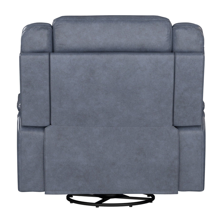 Declan - Swivel Gliding Recliner - Naval Blue