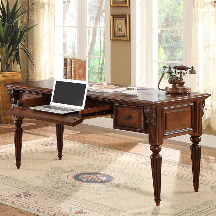 Huntington - Writing Desk - Antique Vintage Pecan