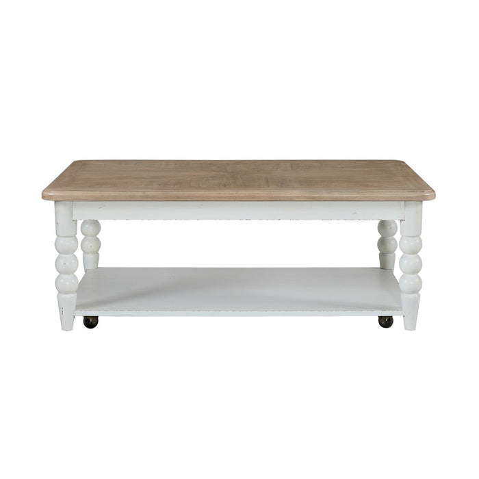 Turnberry Park - Rectangular Cocktail Table - Washed White