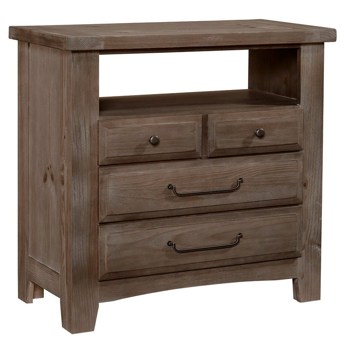 Sawmill - 4-Drawer Media Chest - Saddle Gray