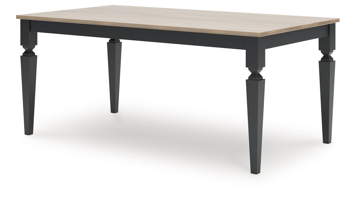 Brenkerton - Grayish Brown / Black - Rectangular Dining Room Table