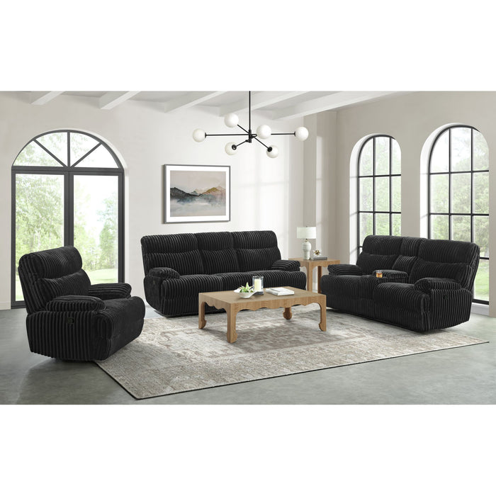 Admiral - Motion Loveseat With Console - Black
