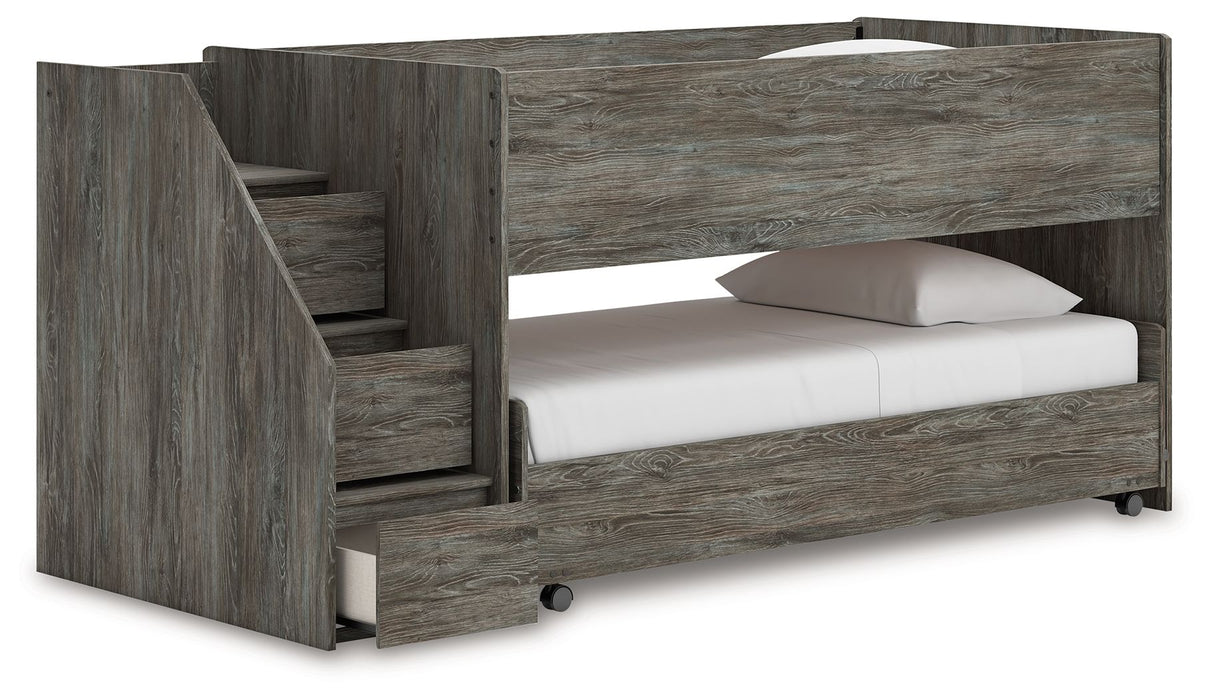 Frandern - Gray - Twin Over Twin Loft Bed