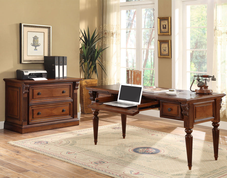 Huntington - Writing Desk - Antique Vintage Pecan