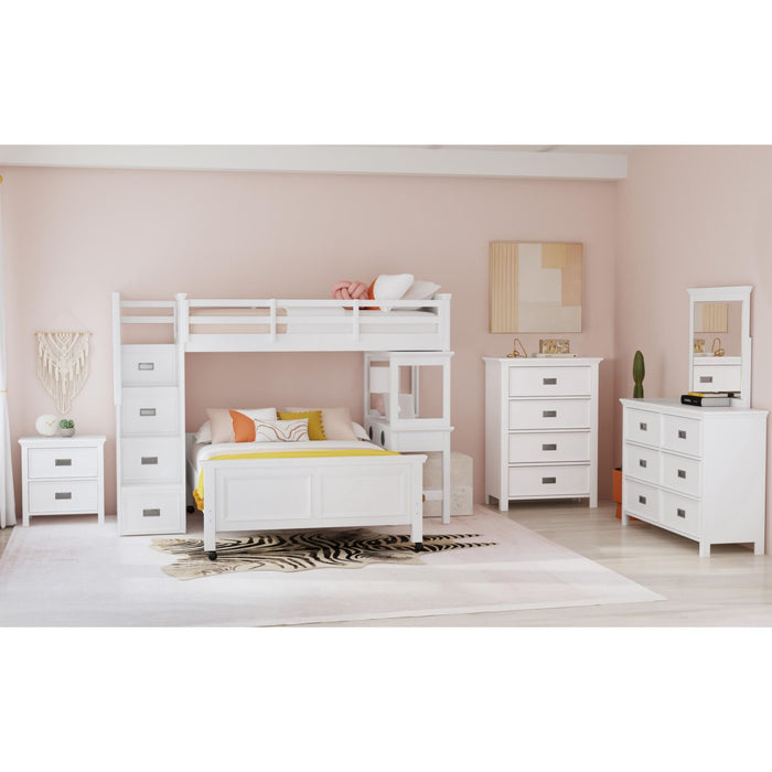 Hampton Kids - Loft With Staircase And Desk With Speaker Bedroom Set