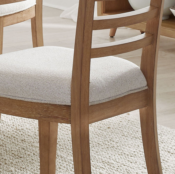 Escape - Dining Ladder Back Dining Chair (Set of 2) - Glazed Natural Oak / Mirage Mist