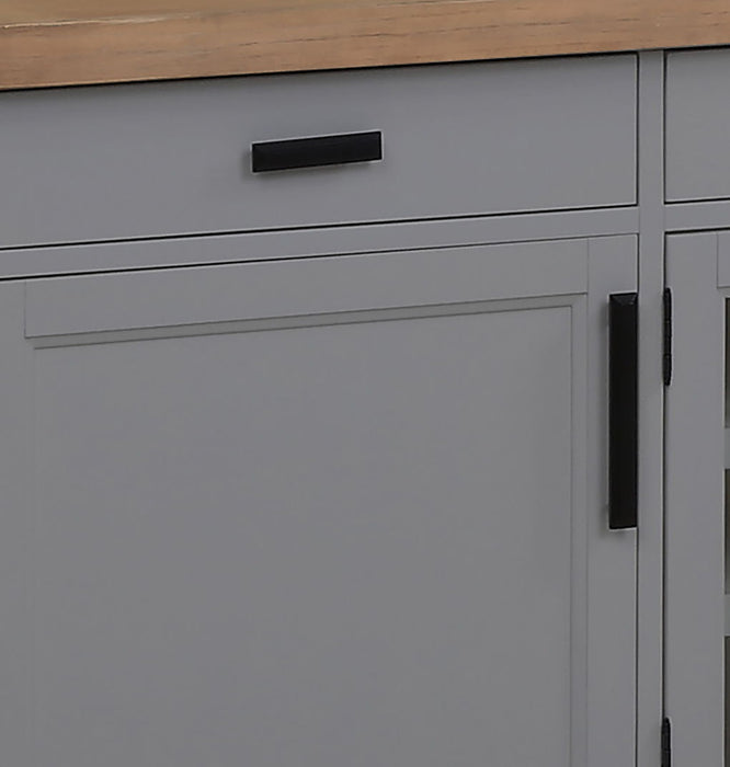 Americana Modern - TV Console with Hutch, Backpanel and LED Lights