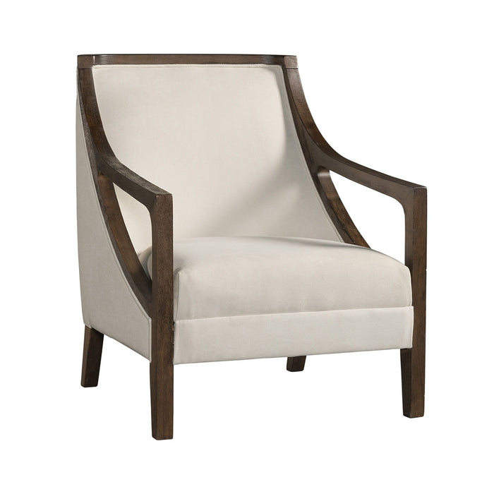 Hopkins - Chair With Brown Arm Columbia Natural