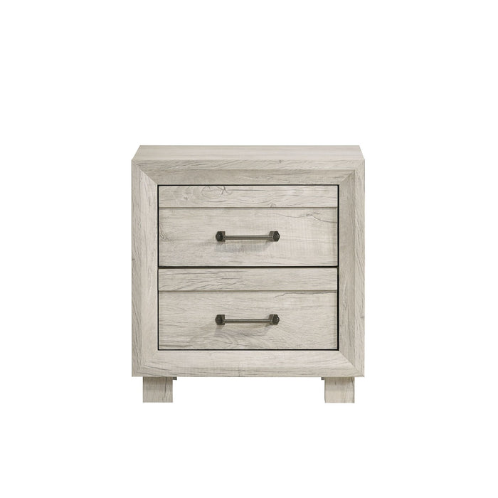 Fort Worth - 2 Drawer Nightstand With USB - White