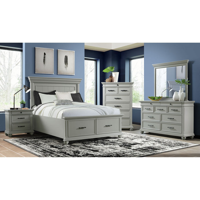 Slater - Nightstand With USB - Gray