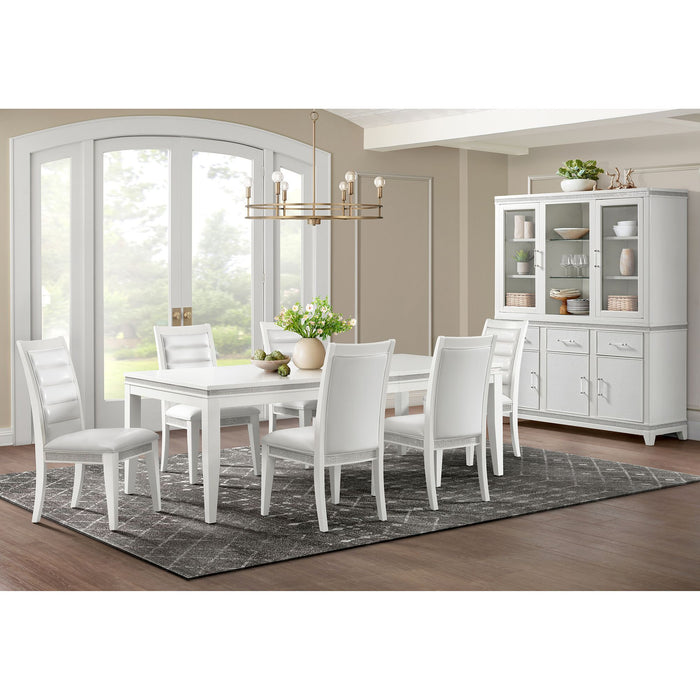 Diedra - Rectangular Dining Table With Leaf - White