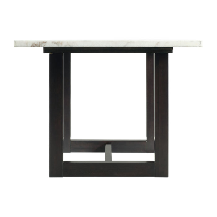 Felicia - Dining Table With White Marble Top - Dark