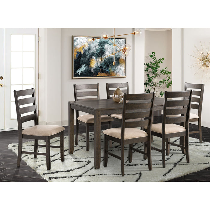 Brock - 7 Piece Dining Set, Table & Six Chairs - Walnut