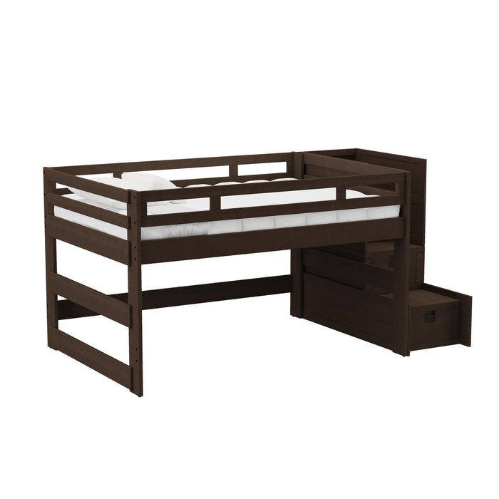 Cali Kids - Junior Loft Bed With Staircase