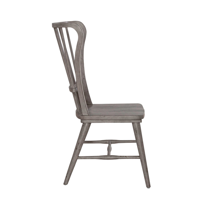 River Place - Windsor Back Side Chair (RTA) - Medium Gray
