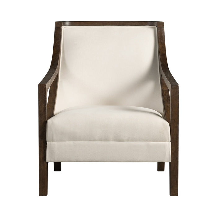 Hopkins - Chair With Brown Arm Columbia Natural