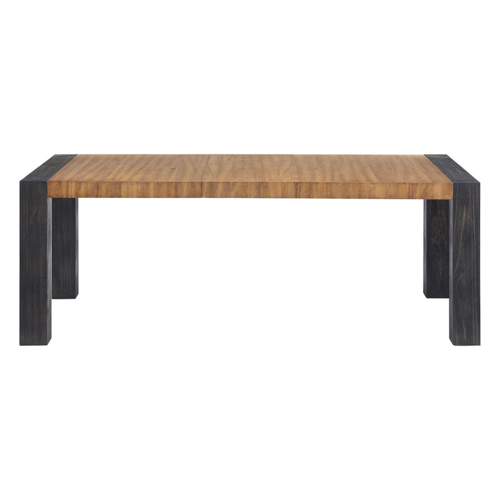 Breckenridge - Dining Table With Oak Top And 1X18 Leaf - Black