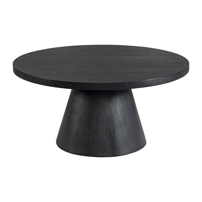 Portland - 2 Piece Occasional Table Set Coffee Table & End Table - Black