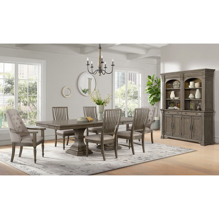 Kings Court - Rectangular Dining Table With Leaf - Grey