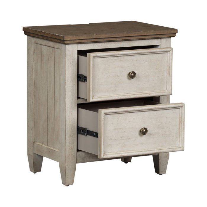 Heartland - 2 Drawer Nightstand With Charging Station - White