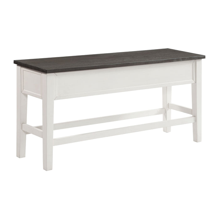 Kayla - Two Tone Counter Storage Bench With Grey Top
