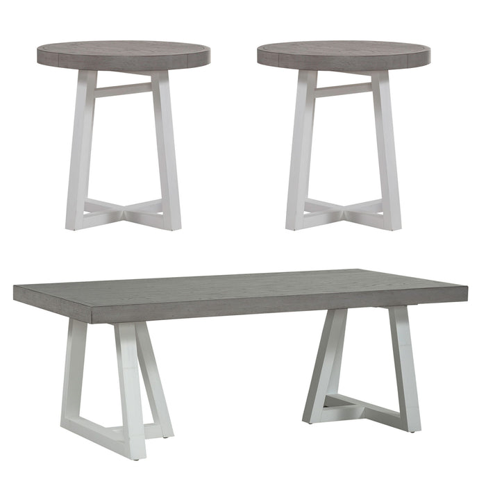 Palmetto Heights - 3 Piece Set (1 Cocktail 2 End Tables) - White