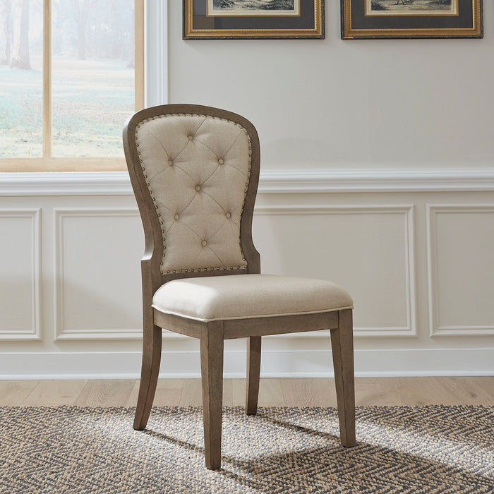 Americana Farmhouse - Upholstered Tufted Back Side Chair