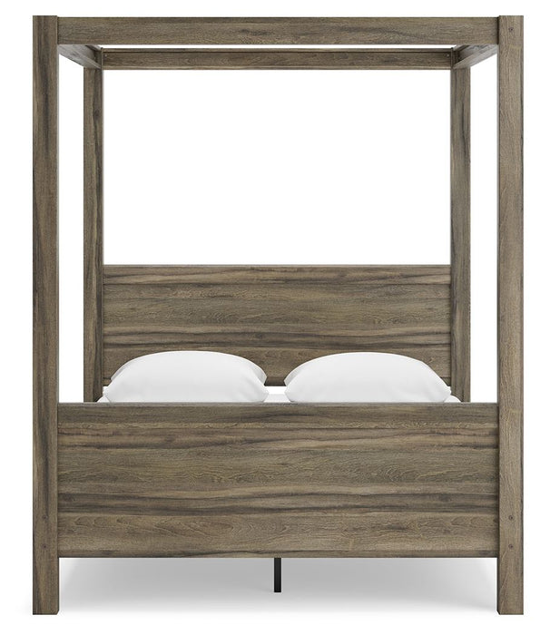 Shallifer - Brown - Queen Canopy Bed
