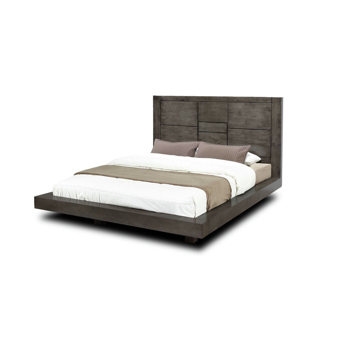 Logic - Queen Platform 4 Piece Bedroom Set - Grey