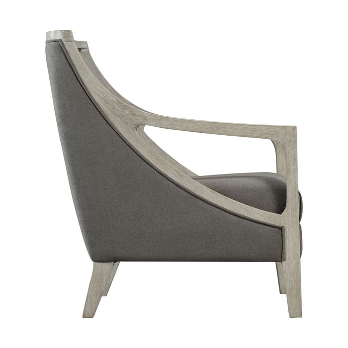 Hopkins - Chair With White Wash Arm - Columbia Charcoal