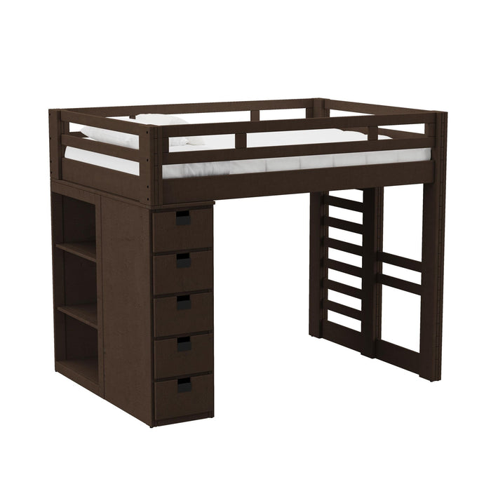 Cali Kids - Basic Loft Bookcase Bed