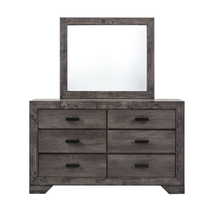 Nathan - Dresser & Mirror Set - Gray Oak Finish