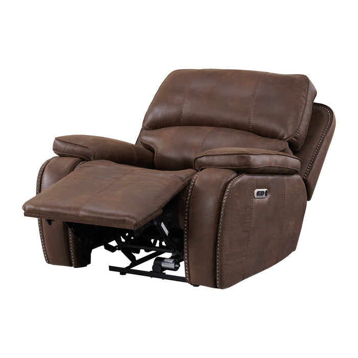 Atlantis - Power Motion Recliner with Power Head Recliner - Heritage Brown