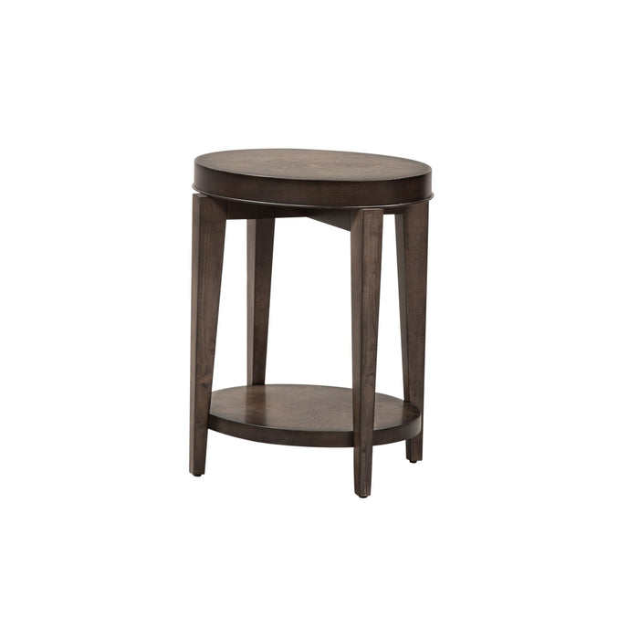 Penton - Oval Chair Side Table - Dark Brown
