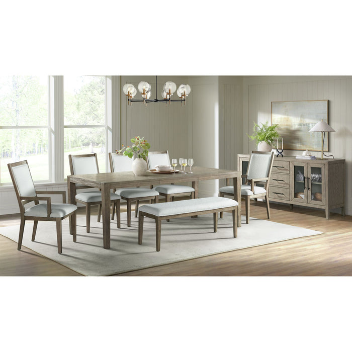 Versailles Contemporary - Rectangular Dining Table With 1 X 24 Leaf - Grey