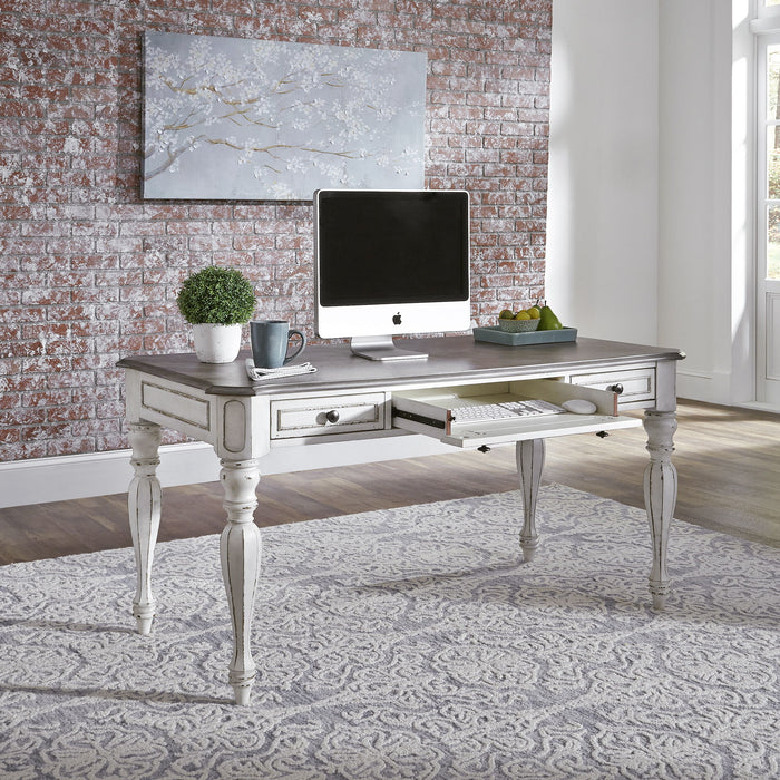 Magnolia Manor - 3 Piece Home Office Set (Desk & Hutch) - White