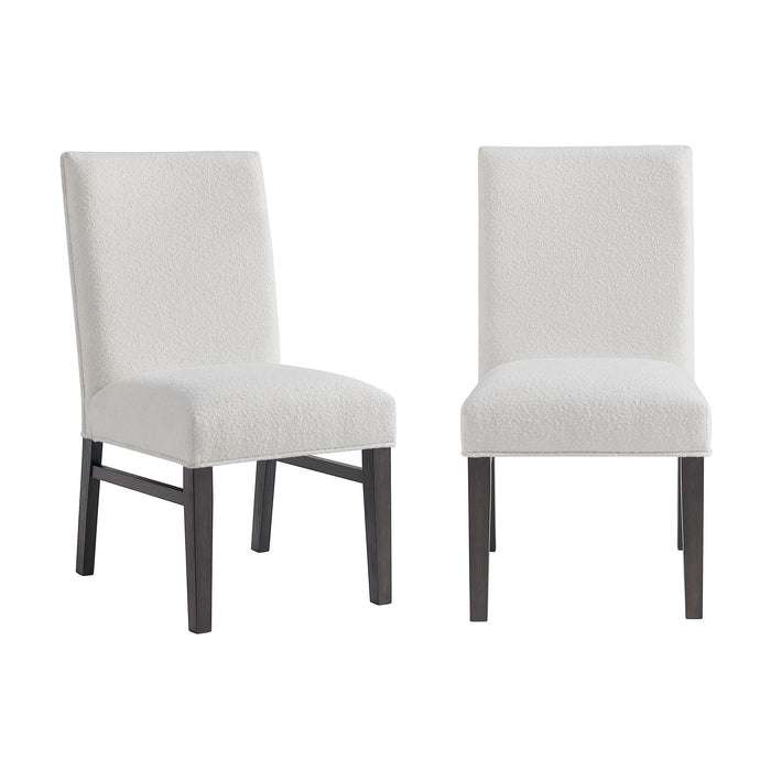 Breckenridge - 38" Dining Side Chair With Boucle Snow (Set of 2) - Black
