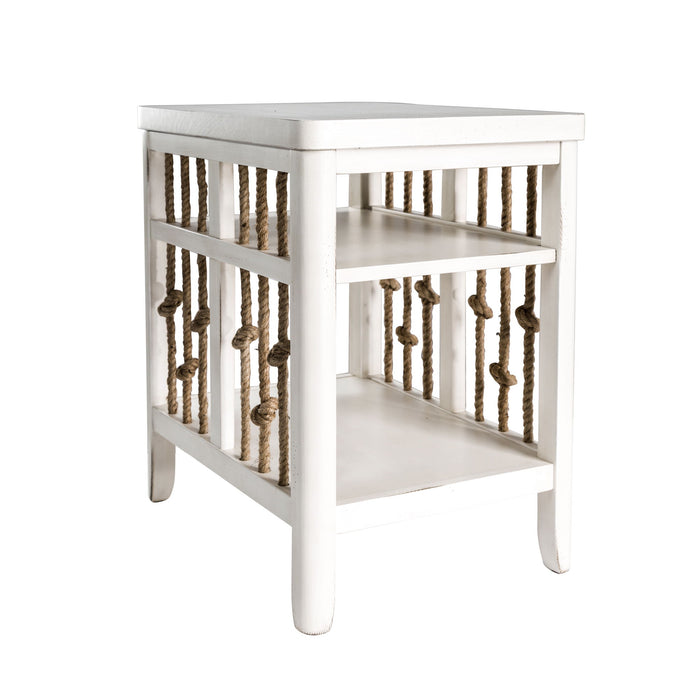 Dockside - Chair Side Table - White