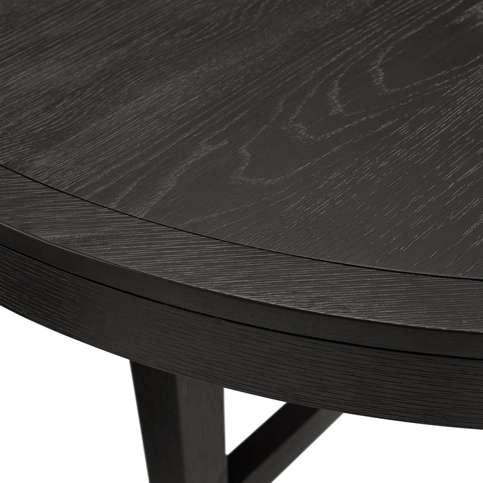 Versailles - Contemporary Round Dining Table - Black