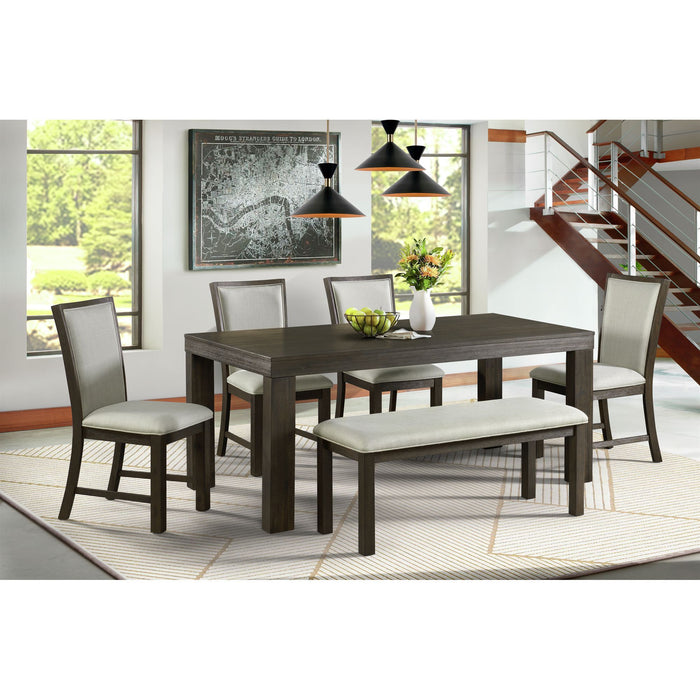 Grady - 6 Piece Dining Set (72" Table, 4 Chairs, Bench) - Brown