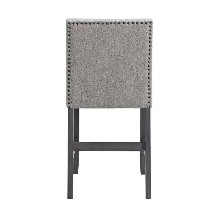 Seneca - Counter Side Chair With Grey Fabric - Gray (Set of 2)