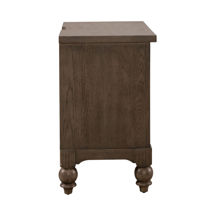 Americana Farmhouse - 2 Drawer Night Stand With Charging Station