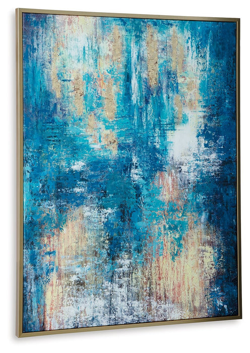 Scarlite - Teal / Gold Finish - Wall Art