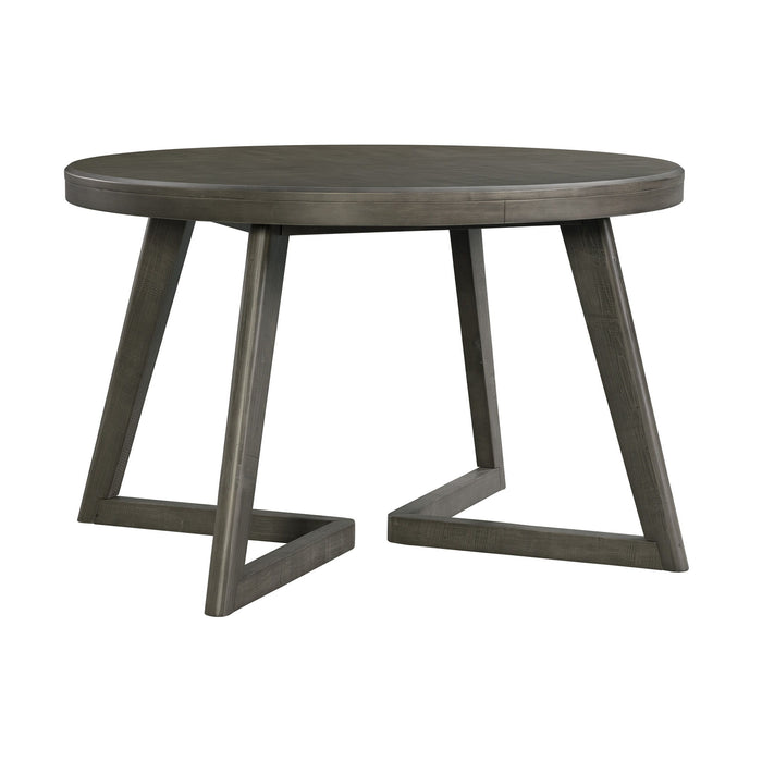 Cross - Round 5 Piece Dining Set Table & Four Chairs - Gray