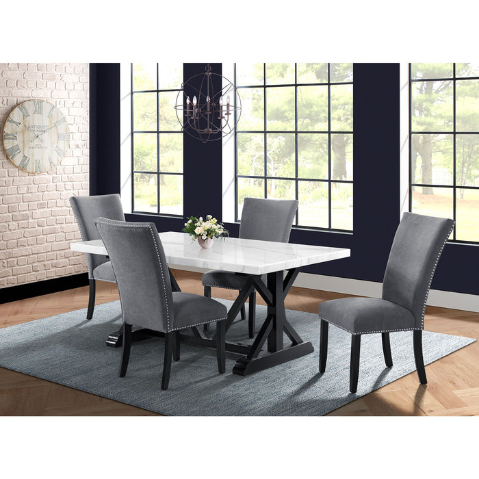 Tuscany - 5 Piece Standard Height Dining Set-Table & Four Chairs - Charcoal