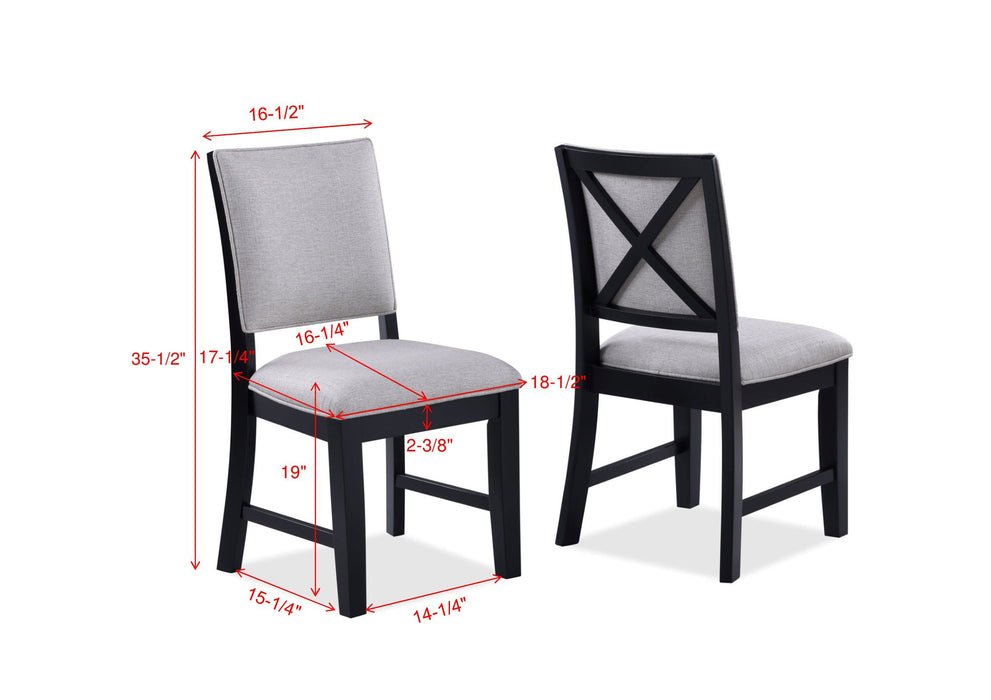 Harriet - Dining Chair (Set of 2) - Charcoal & Gray
