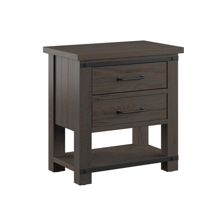 Newton - Nightstand With USB - Cocoa Brown