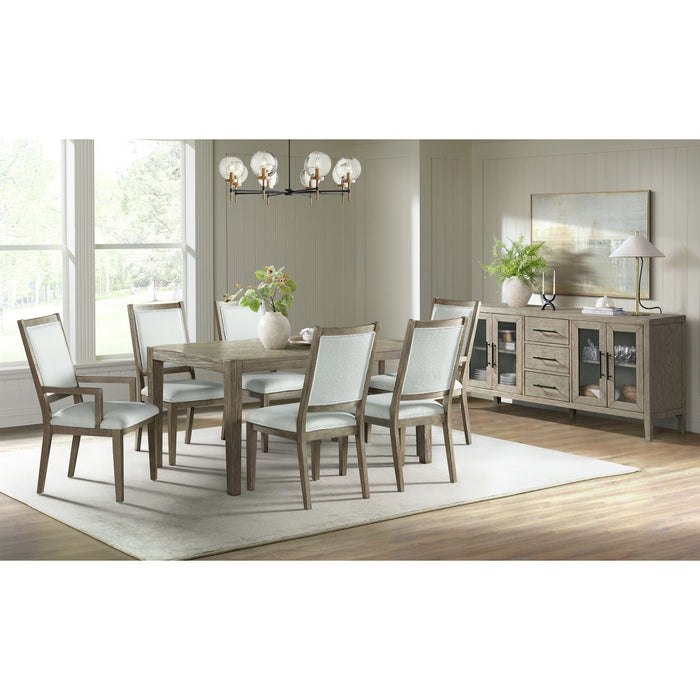 Versailles Contemporary - 5 Piece Standard Height Dining Set (Rectangular Table And Four Square Back Chairs) - Grey