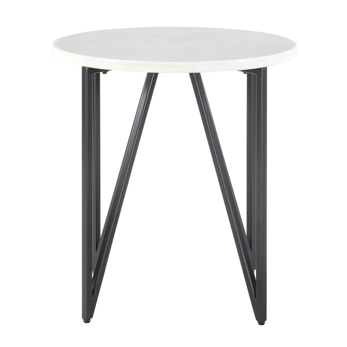 Cedric - Round End Table - Black - 22"